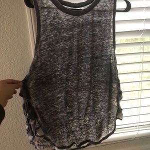 Burnout navy workout tank